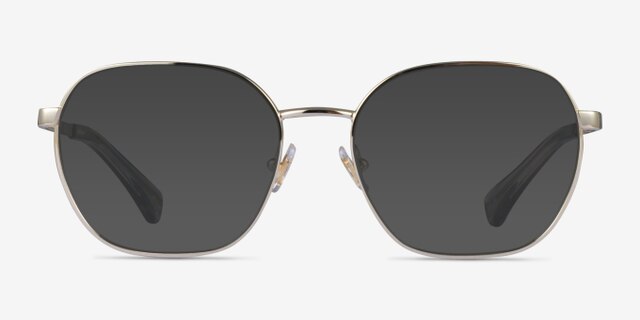Ralph RA6051 Gold MetalEyeglass Frames from EyeBuyDirect, with Tinted Lenses
