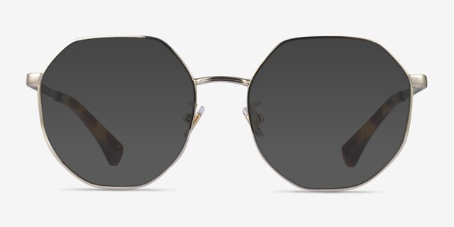 Ralph RA6052 Gold MetalEyeglass Frames from EyeBuyDirect, with Tinted Lenses