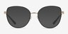 Michael Kors MK3066J Empire Round Light Gold Black MétalMontures de lunettes de vue d'EyeBuyDirect, Avec des Verres Teintés