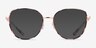 Michael Kors MK3066J Empire Round Rose Gold Pink Tortoise MétalMontures de lunettes de vue d'EyeBuyDirect, Avec des Verres Teintés