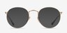 Ray-Ban RB3447V Round Arista Gold MetalEyeglass Frames from EyeBuyDirect, with Tinted Lenses