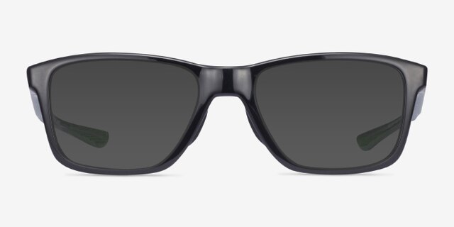 Oakley Trim Plane Polished Black PlasticEyeglass Frames from EyeBuyDirect, with Tinted Lenses