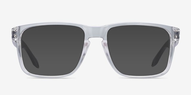 Oakley Holbrook Rx Polished Clear Gray PlasticEyeglass Frames from EyeBuyDirect, with Tinted Lenses
