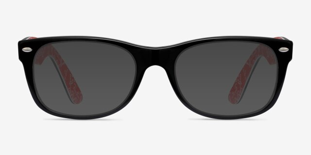 Ray-Ban RB5184 Wayfarer Black & Red AcetateEyeglass Frames from EyeBuyDirect, with Tinted Lenses