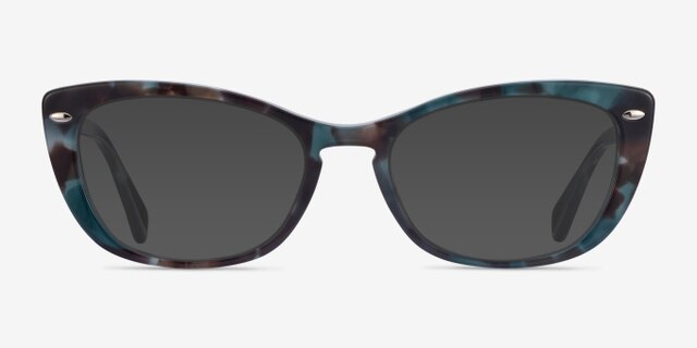 Ray-Ban RB5366 Blue Tortoise AcetateEyeglass Frames from EyeBuyDirect, with Tinted Lenses