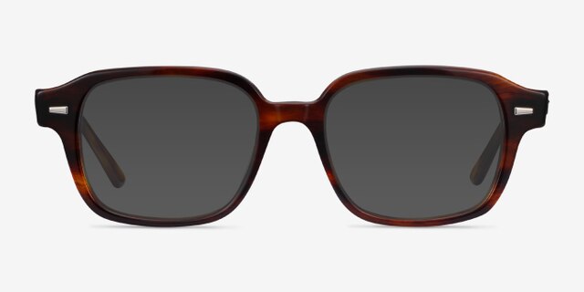 Ray-Ban RB5382 Striped Havana AcetateEyeglass Frames from EyeBuyDirect, with Tinted Lenses