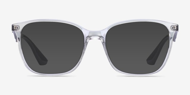 Ray-Ban RB7066 Clear Black PlasticEyeglass Frames from EyeBuyDirect, with Tinted Lenses