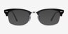 Ray-Ban Clubmaster Square Black & Silver AcetateEyeglass Frames from EyeBuyDirect, with Tinted Lenses