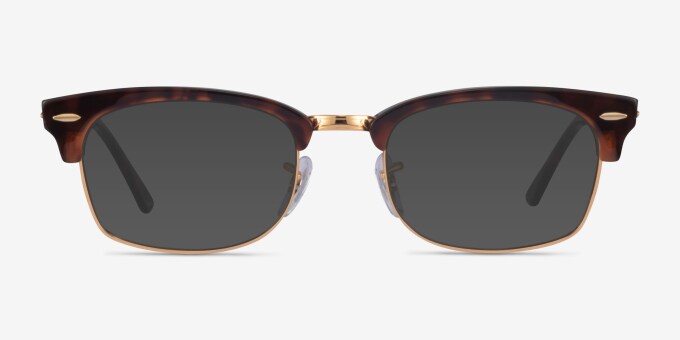 Ray-Ban Clubmaster Square - Browline Tortoise & Gold Frame