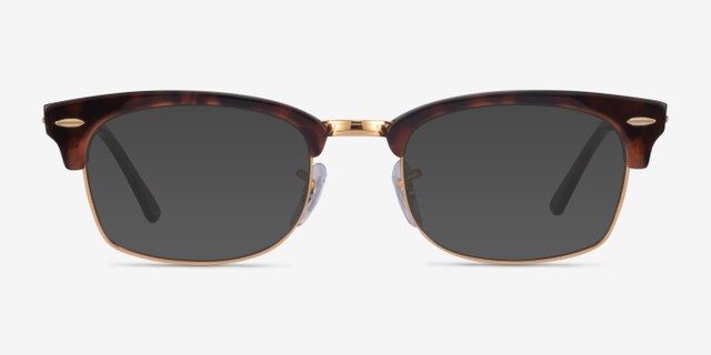 Ray-Ban Clubmaster Square Tortoise & Gold AcetateEyeglass Frames from EyeBuyDirect, with Tinted Lenses