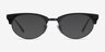 Ray-Ban Clubmaster Oval Black Striped AcetateEyeglass Frames from EyeBuyDirect, with Tinted Lenses