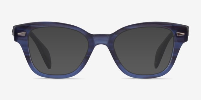 Ray-Ban RB0880 Blue Striped AcetateEyeglass Frames from EyeBuyDirect, with Tinted Lenses