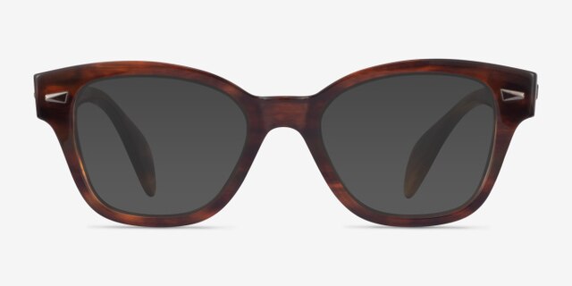 Ray-Ban RB0880 Brown Striped AcetateEyeglass Frames from EyeBuyDirect, with Tinted Lenses