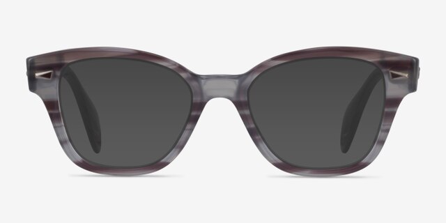 Ray-Ban RB0880 Gray Striped AcetateEyeglass Frames from EyeBuyDirect, with Tinted Lenses