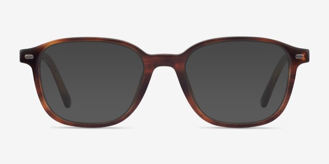 Ray-Ban RB5393 Leonard Brown Striped AcetateEyeglass Frames from EyeBuyDirect, with Tinted Lenses