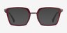 Oakley Sideswept Rx Burgundy & Silver MetalEyeglass Frames from EyeBuyDirect, with Tinted Lenses