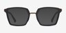Oakley Sideswept Rx Black & Gold MétalMontures de lunettes de vue d'EyeBuyDirect, Avec des Verres Teintés