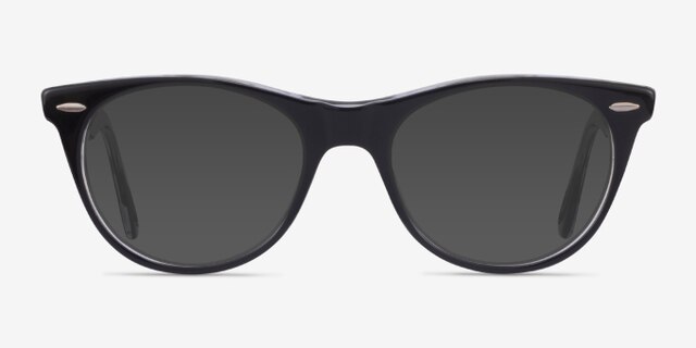 Ray-Ban RB2185V Black Clear AcetateEyeglass Frames from EyeBuyDirect, with Tinted Lenses