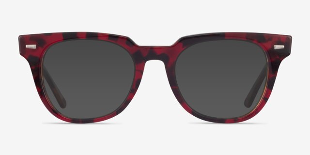 Ray-Ban Meteor Red Tortoise AcetateEyeglass Frames from EyeBuyDirect, with Tinted Lenses