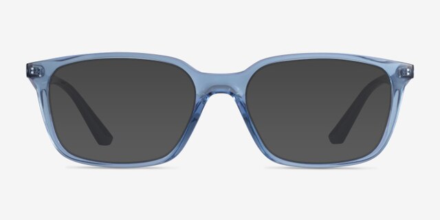 Ray-Ban RB7176 Clear Blue PlasticEyeglass Frames from EyeBuyDirect, with Tinted Lenses