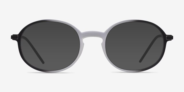 Ray-Ban RB7153 Clear Black MetalEyeglass Frames from EyeBuyDirect, with Tinted Lenses