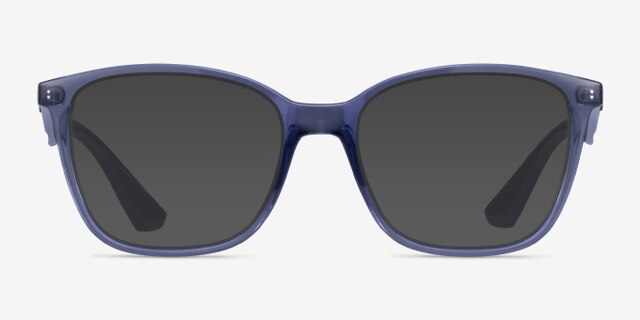 Ray-Ban RB7066 Transparent Violet PlasticEyeglass Frames from EyeBuyDirect, with Tinted Lenses