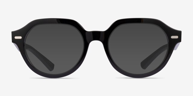 Ray-Ban RB7214 Gina Black PlasticEyeglass Frames from EyeBuyDirect, with Tinted Lenses