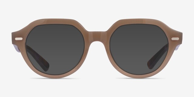 Ray-Ban RB7214 Gina Brown PlasticEyeglass Frames from EyeBuyDirect, with Tinted Lenses
