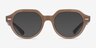 Ray-Ban RB7214 Gina Brown PlasticEyeglass Frames from EyeBuyDirect, with Tinted Lenses