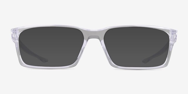 Oakley Overhead Polished Clear PlasticEyeglass Frames from EyeBuyDirect, with Tinted Lenses