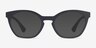 Oakley Tone Down Satin Black PlasticEyeglass Frames from EyeBuyDirect, with Tinted Lenses