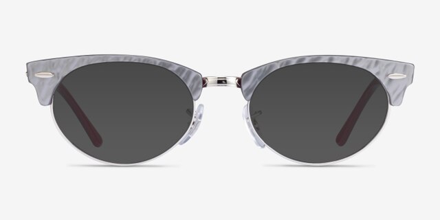 Ray-Ban RB3946V Wrinkled Gray On Bordeaux AcetateEyeglass Frames from EyeBuyDirect, with Tinted Lenses
