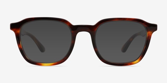 Ray-Ban RB5390 Striped Tortoise AcetateEyeglass Frames from EyeBuyDirect, with Tinted Lenses