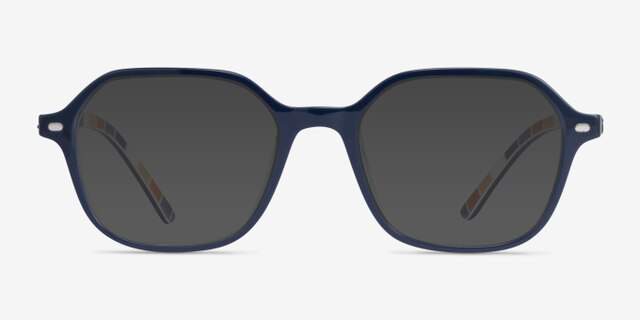 Ray-Ban RB5394 John Blue On Stripes Orange AcetateEyeglass Frames from EyeBuyDirect, with Tinted Lenses