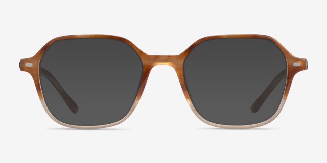 Ray-Ban RB5394 John Gradient Light Brown Tortoise AcetateEyeglass Frames from EyeBuyDirect, with Tinted Lenses