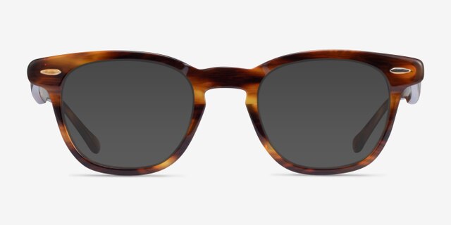Ray-Ban RB5398 Hawkeye Striped Tortoise AcétateMontures de lunettes de vue d'EyeBuyDirect, Avec des Verres Teintés