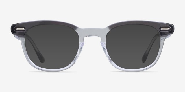 Ray-Ban RB5398 Hawkeye Top Gray On Trasparent AcetateEyeglass Frames from EyeBuyDirect, with Tinted Lenses