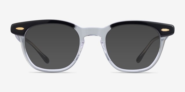 Ray-Ban RB5398 Hawkeye Top Black On Transparent AcetateEyeglass Frames from EyeBuyDirect, with Tinted Lenses