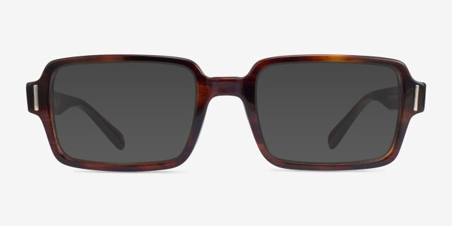 Ray-Ban RB5473 Benji Striped Tortoise AcetateEyeglass Frames from EyeBuyDirect, with Tinted Lenses