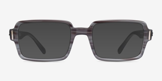 Ray-Ban RB5473 Benji Striped Gray AcetateEyeglass Frames from EyeBuyDirect, with Tinted Lenses