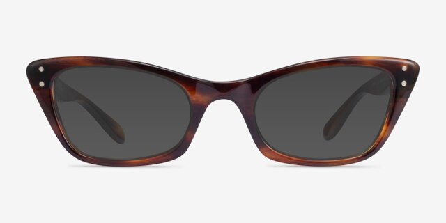 Ray-Ban RB5499 Lady Burbank Striped Tortoise AcetateEyeglass Frames from EyeBuyDirect, with Tinted Lenses