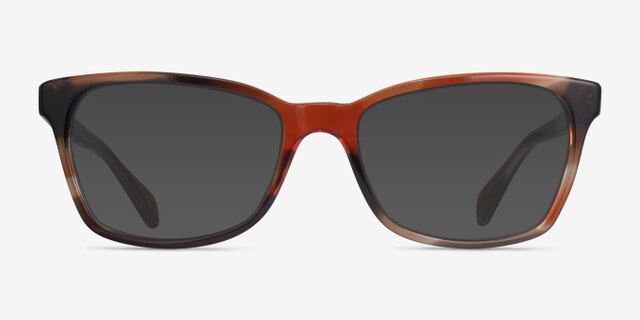 Ray-Ban RB5362 Striped Brown AcetateEyeglass Frames from EyeBuyDirect, with Tinted Lenses