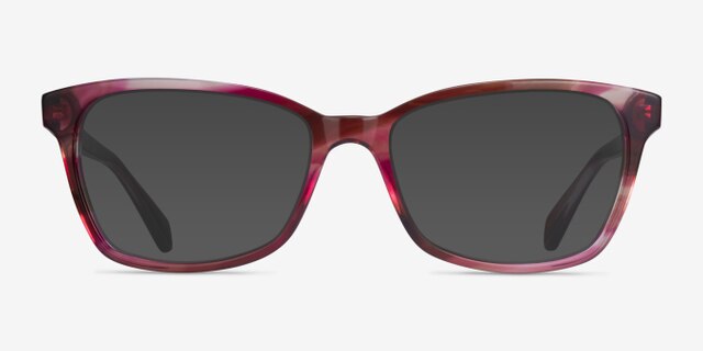 Ray-Ban RB5362 Striped Violet AcetateEyeglass Frames from EyeBuyDirect, with Tinted Lenses