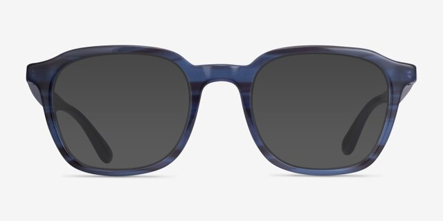 Ray-Ban RB5390 Striped Blue AcetateEyeglass Frames from EyeBuyDirect, with Tinted Lenses