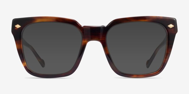 Vogue Eyewear VO5371 Matte Striped Tortoise AcetateEyeglass Frames from EyeBuyDirect, with Tinted Lenses