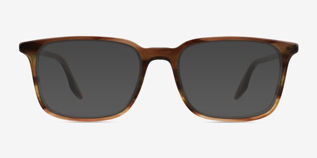 Ray-Ban RB5421 Striped Brown AcetateEyeglass Frames from EyeBuyDirect, with Tinted Lenses