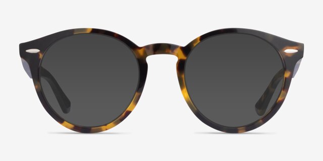 Ray-Ban RB7680V Larry Yellow Tortoise AcetateEyeglass Frames from EyeBuyDirect, with Tinted Lenses