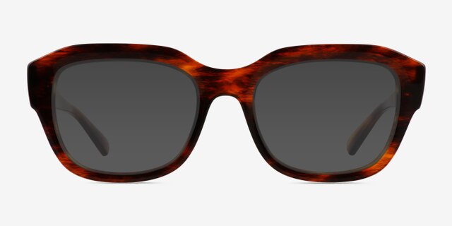 Ray-Ban RB7225 Leonid Striped Tortoise PlasticEyeglass Frames from EyeBuyDirect, with Tinted Lenses