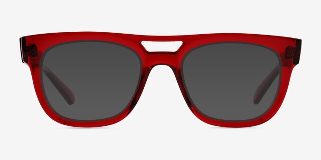Ray-Ban RB7226 Phil Transparent Red PlasticEyeglass Frames from EyeBuyDirect, with Tinted Lenses