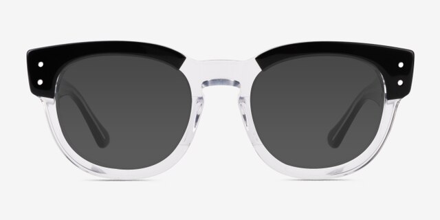 Ray-Ban RB0298V Mega Hawkeye Black Clear AcetateEyeglass Frames from EyeBuyDirect, with Tinted Lenses